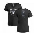 Football Women's Oakland Raiders #52 Marquel Lee Black Backer T-Shirt