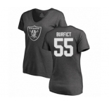 Football Women's Oakland Raiders #55 Vontaze Burfict Ash One Color T-Shirt