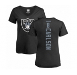 Football Women's Oakland Raiders #8 Daniel Carlson Black Backer T-Shirt