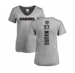 Football Women's Oakland Raiders #97 Josh Mauro Ash Backer T-Shirt