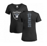 Football Women's Oakland Raiders #97 Josh Mauro Black Backer T-Shirt