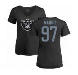 Football Women's Oakland Raiders #97 Josh Mauro Black Name & Number Logo T-Shirt