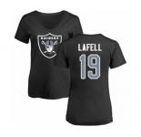 NFL Women's Nike Oakland Raiders #19 Brandon LaFell Black Name & Number Logo T-Shirt