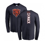 NFL Nike Chicago Bears #52 Khalil Mack Navy Blue Backer Long Sleeve T-Shirt