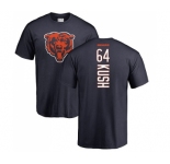 NFL Nike Chicago Bears #64 Eric Kush Navy Blue Backer T-Shirt