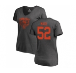 NFL Women's Nike Chicago Bears #52 Khalil Mack Ash One Color T-Shirt