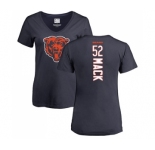 NFL Women's Nike Chicago Bears #52 Khalil Mack Navy Blue Backer T-Shirt