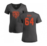 NFL Women's Nike Chicago Bears #64 Eric Kush Ash One Color T-Shirt