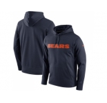 Men Chicago Bears Nike Navy Performance Circuit Wordmark Essential Pullover Hoodie