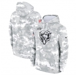 Men's Chicago Bears 2024 Arctic Camo Salute To Service Club Fleece Pullover Hoodie