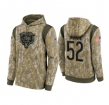 Men's Chicago Bears #52 Khalil Mack Camo 2021 Salute To Service Therma Performance Pullover Hoodie