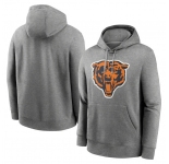 Men's Chicago Bears Heather Gray Primary Logo Long Sleeve Hoodie