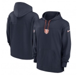 Men's Chicago Bears Navy Performance Pullover Hoodie