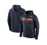 Men's Chicago Bears Nike Navy Sideline Circuit Pullover Performance Hoodie