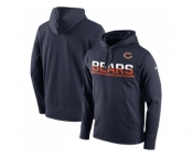 Men's Chicago Bears Nike Navy Sideline Circuit Pullover Performance Hoodie