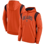 Men's Chicago Bears Orange Sideline Stack Performance Pullover Hoodie