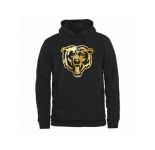 Men's Chicago Bears Pro Line Black Gold Collection Pullover Hoodie