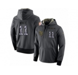 NFL Men's Nike Chicago Bears #11 Kevin White Stitched Black Anthracite Salute to Service Player Performance Hoodie