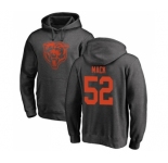 NFL Nike Chicago Bears #52 Khalil Mack Ash One Color Pullover Hoodie