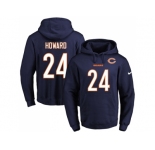 Nike Chicago Bears #24 Jordan Howard Navy Blue Name & Number Pullover NFL Hoodie