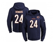 Nike Chicago Bears #24 Jordan Howard Navy Blue Name & Number Pullover NFL Hoodie