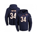 Nike Chicago Bears #34 Walter Payton Navy Blue Name & Number Pullover NFL Hoodie