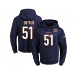 Nike Chicago Bears #51 Dick Butkus Navy Blue Name & Number Pullover NFL Hoodie