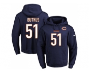 Nike Chicago Bears #51 Dick Butkus Navy Blue Name & Number Pullover NFL Hoodie