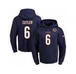 Nike Chicago Bears #6 Jay Cutler Navy Blue Name & Number Pullover NFL Hoodie