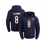 Nike Chicago Bears #8 Mike Glennon Navy Blue Name & Number Pullover NFL Hoodie