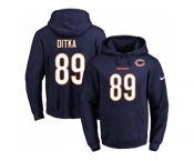 Nike Chicago Bears #89 Mike Ditka Navy Blue Name & Number Pullover NFL Hoodie