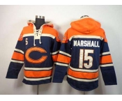 nike nfl jerseys chicago bears #15 brandon marshall blue-orange[pullover hooded sweatshirt]