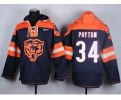 nike nfl jerseys chicago bears #34 payton orange-blue-1[pullover hooded sweatshirt]