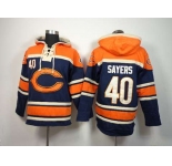 nike nfl jerseys chicago bears #40 gale sayers orange-blue[pullover hooded sweatshirt]
