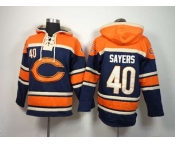nike nfl jerseys chicago bears #40 gale sayers orange-blue[pullover hooded sweatshirt]