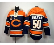 nike nfl jerseys chicago bears #50 singletary orange-blue[pullover hooded sweatshirt]