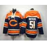 nike nfl jerseys chicago bears #51 butkus orange-blue[pullover hooded sweatshirt]