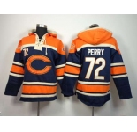 nike nfl jerseys chicago bears #72 perry orange-blue[pullover hooded sweatshirt]
