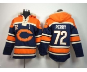 nike nfl jerseys chicago bears #72 perry orange-blue[pullover hooded sweatshirt]