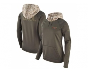 Women Chicago Bears Nike Olive Salute to Service Performance Pullover Hoodie