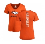 NFL Women's Nike Denver Broncos #30 Phillip Lindsay Orange Backer T-Shirt