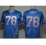 NFL Houston Oilers #78 Cuyley Culp Light Blue M&N(Hall of Fame Class)