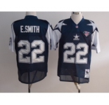 Dallas Cowboys #22 Emmitt Smith Blue Thanksgiving 75TH Throwback Jersey