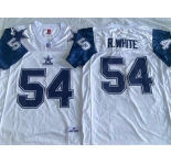 Men's Dallas Cowboys #54 Randy White White Throwback Stitched Football Jersey