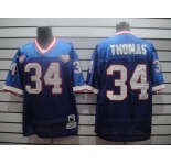 nfl buffalo bills ##34 thomas throwback blue