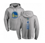 NBA Nike Golden State Warriors #4 Quinn Cook Ash Backer Pullover Hoodie