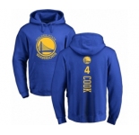 NBA Nike Golden State Warriors #4 Quinn Cook Royal Blue Backer Pullover Hoodie