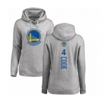 NBA Women's Nike Golden State Warriors #4 Quinn Cook Ash Backer Pullover Hoodie