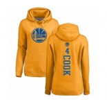 NBA Women's Nike Golden State Warriors #4 Quinn Cook Gold One Color Backer Pullover Hoodie