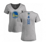 NBA Women's Nike Golden State Warriors #4 Quinn Cook Ash Backer T-Shirt